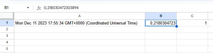 Sheet output example